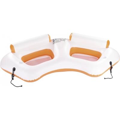 INFACTORY Fauteuil de piscine gonflable 2 places avec porte-gobelets