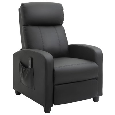 HOMCOM Fauteuil de relaxation inclinable r&eacute;glable repose-pied