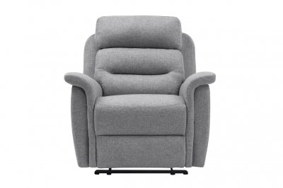 Fauteuil de relaxation manuel 1 place en Tissu Gris L&Eacute;ON - Gris clair