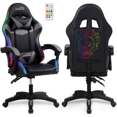 AMSTRAD Fauteuil Gamer  900 Led Skull