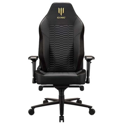  Fauteuil gamer Apollon classic gold, chaise gaming Noir Taille XL 