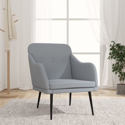 VIDAXL Fauteuil Gris clair 63x76x80 cm Tissu  Light grey