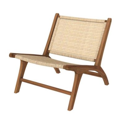 RENDEZ VOUS DECO Fauteuil Kilka en teck et rotin naturel fitrit