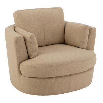  Fauteuil pivotant &agrave; 360&deg; en tissu - ANGEL