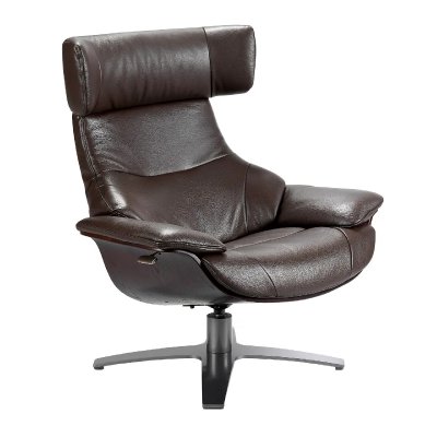 ANGEL CERDA Fauteuil pivotant en cuir avec relax 5022C, 88 x 85 x 105 cm. -