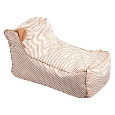 SAUTHON Fauteuil Pouf 75x45cm en Polyester Blanc