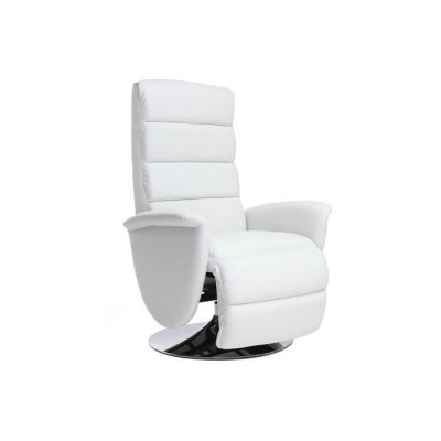 MILIBOO Fauteuil relax manuel blanc NELSON L71xP78xH112