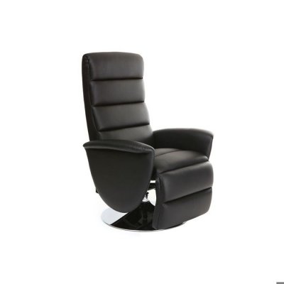 MILIBOO Fauteuil relax manuel noir NELSON L71xP78xH112