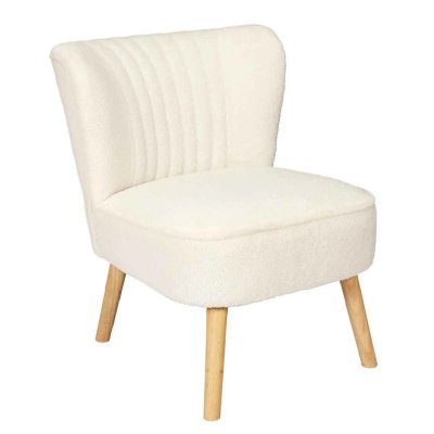 HOME DECO FACTORY Fauteuil Scandinave Design ""erika"" 72cm Blanc - Paris Prix