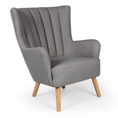COTECOSY Fauteuil scandinave Vidal Gris - Gris fonc&eacute;