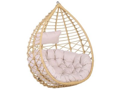 BELIANI Fauteuil suspendu en rotin beige