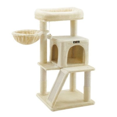 FEANDREA  - Arbre &agrave; Chat, Tour de Jeux, Grand Plate-Forme, Beige PCT51M