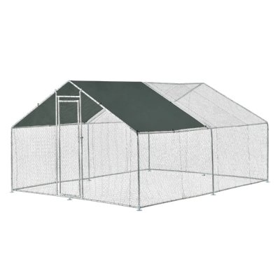PRO.TEC Fence Voliere externe avec r&eacute;seau m&eacute;tallique et diverses mesures couverture Couleur : 3 x 4 x 2 m