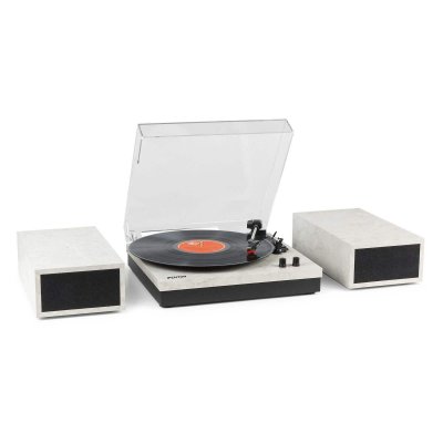 Fenton RP165M - Platine vinyle avec 2 haut-parleurs int&eacute;gr&eacute;s &ndash; Marbre, technologie Bluetooth