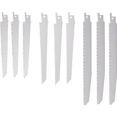 FERM  Neuf pi&egrave;ces de lame de scie sauteuse RSA1001 Acier