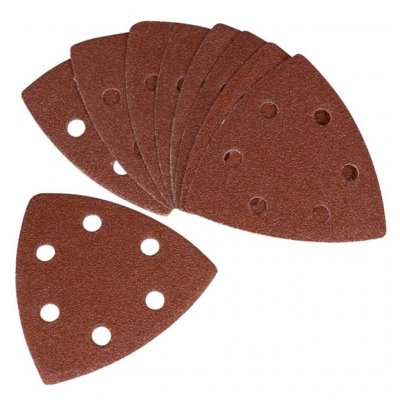 FERM  Papier abrasif G80 (10 pcs) - pour ponceuse delta et outil multifonctions