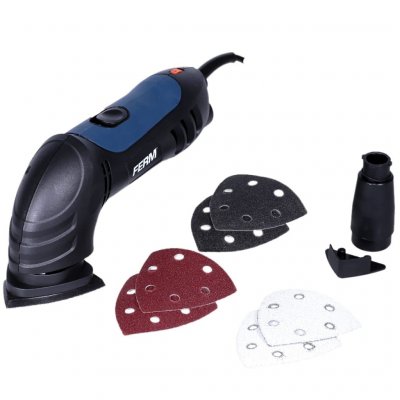 FERM  Ponceuse delta 280W - 3 papiers abrasifs pour pierre, bois et peinture inclus