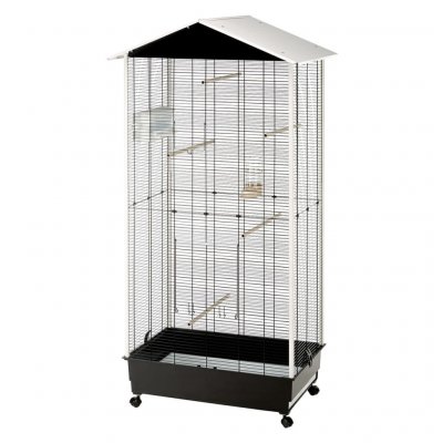FERPLAST  Cage &agrave; oiseaux et voli&egrave;re avec toit Nota Plastique 56115423