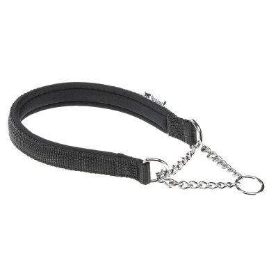 FERPLAST   DAYTONA CSS collier semi-&eacute;trangleur chien nylon rembourrage moelleux couleurs Noir 