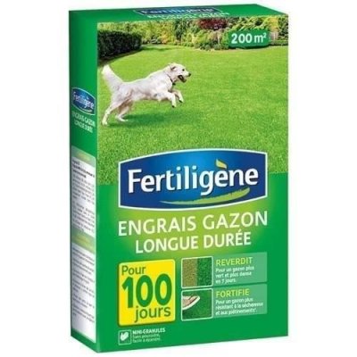 FERTILIGENE  Engrais gazon longue dur&eacute;e - 4 kg - 200 m&sup2; /nc