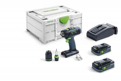 FESTOOL  - Perceuse-visseuse sans fil t 18+3 hpc 4,0 I-Plus - 576446