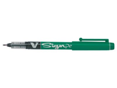 PILOT Feutre d'&eacute;criture  VSignPen Vert pointe moyenne