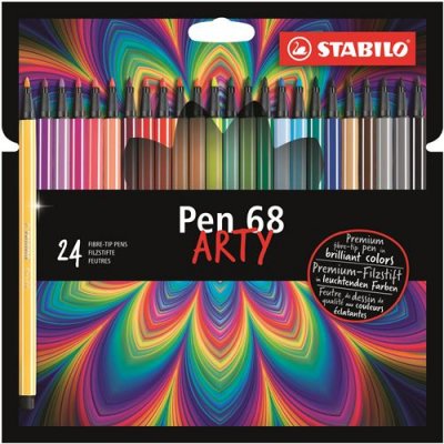 STABILO Feutre Pen 68 Arty Coloris Assortis  - Le Paquet De 24 Feutres