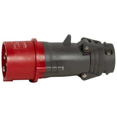LEGRAND Fiche Droite Male 16 Amp&egrave;res 3P+T Ip44 Rouge -  Hypra 52243