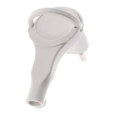 ZENITECH Fiche &eacute;lectrique m&acirc;le extra plate - 2 p&ocirc;les - 6A - blanc