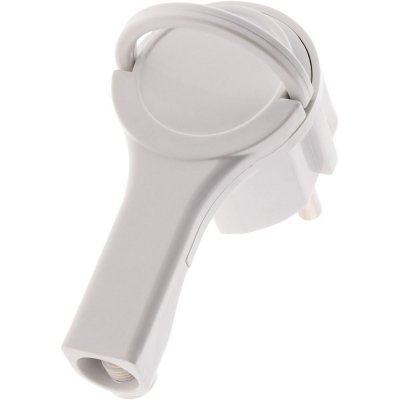 ZENITECH Fiche &eacute;lectrique m&acirc;le extra plate  2P+T 16A - Blanc