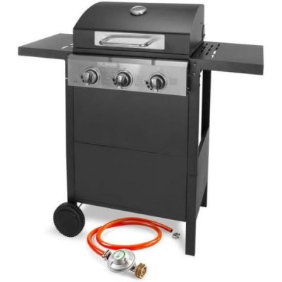 FIELDMANN  FZG 3003 barbecue gaz noir 3 br&ucirc;leurs