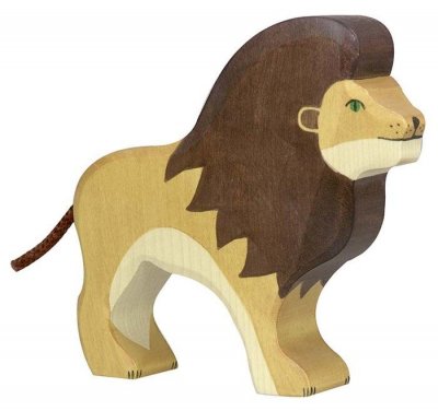 HOLZTIGER Figurine en bois Lion  