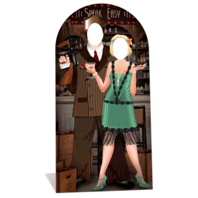 RUE DE LA FETE Figurine en carton passe t&ecirc;te bonnie and clyde 191 cm
