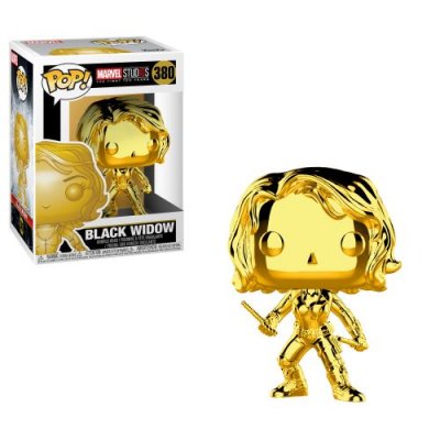 FUNKO Figurine  Pop Bobble Black Widow Chrome Marvel 