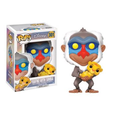 FUNKO Figurine  Pop! N&deg;301 - Le Roi Lion - Rafiki Tenant Simba
