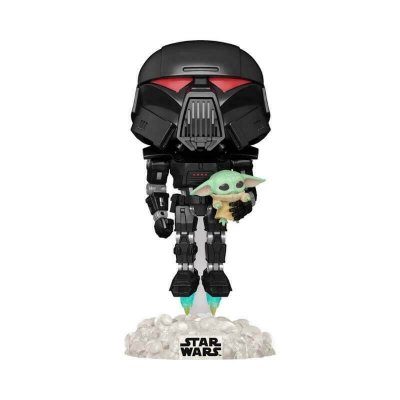 FUNKO Figurine  pop! Star wars: mandalorian - dark trooper w/child gw