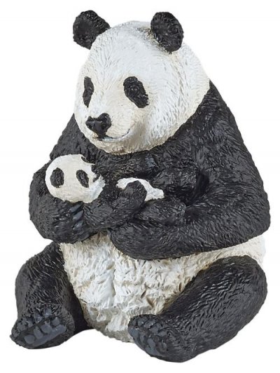 PAPO Figurine  Panda assis et son b&eacute;b&eacute; 