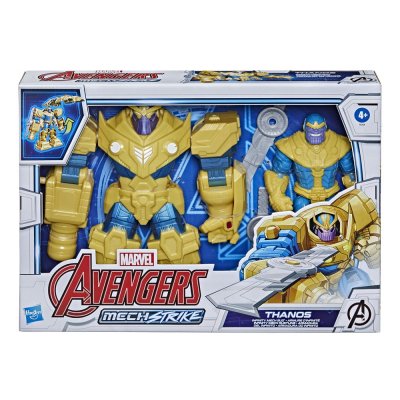 AVENGERS Figurine Thanos avec armure amovible de 23 cm et un accessoire de combat