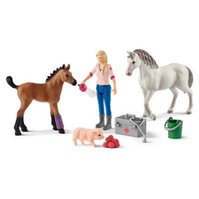 SCHLEICH Figurine - V&eacute;t&eacute;rinaire Jument