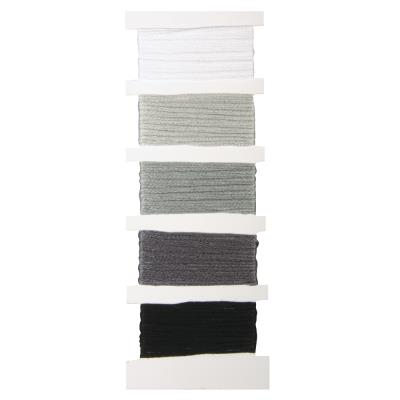 RAYHER Fil bracelet br&eacute;silien - 5 coul.- Blanc & noir