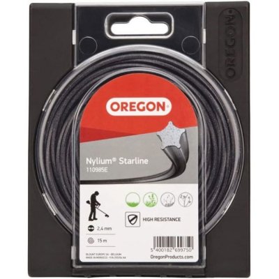 OREGON Fil Nylium Etoile pour Coupe-bordure diam&egrave;tre 2,4 mm X Longueur 15 M