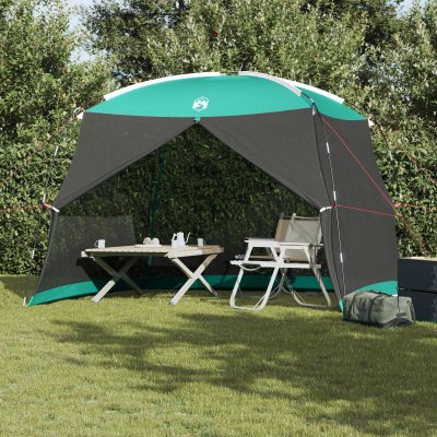 VIDAXL Filet anti moustiques de camping avec porte vert pour 4 personnes imperm&eacute;able