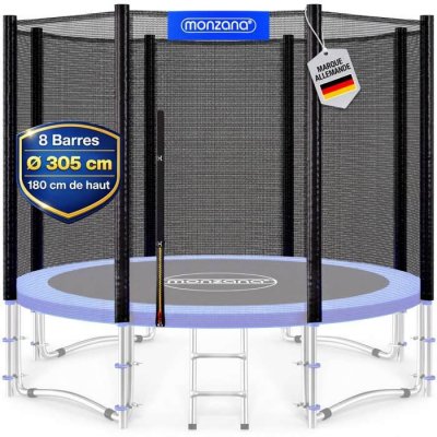 DEUBA Filet de s&eacute;curit&eacute; pour trampoline 8 poteaux &Oslash;305cm