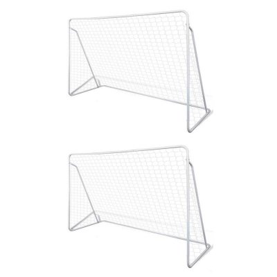 VIDAXL Filets de but de football Acier 2 pcs 240x90x150 cm