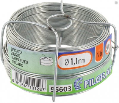 FILGRAF  N&ordm;6 1.1 Mm X 50 M Zinc Plated Wire Argent&eacute;