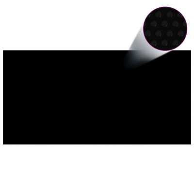 VIDAXL Film solaire de piscine PE rectangulaire flottant 10x5 m Noir