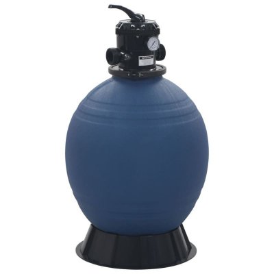 VIDAXL Filtre &agrave; sable pour piscine avec vanne 6 positions Bleu 560 mm