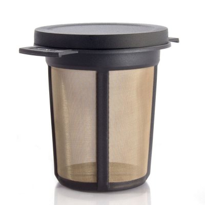 FINUM Filtre &agrave; th&eacute; pour mug en m&eacute;tal et plastique M noir