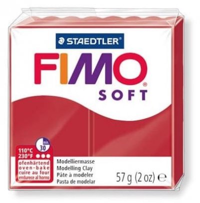 FIMO 8020-2 P P&acirc;te &agrave; modeler Soft Rouge 57 g