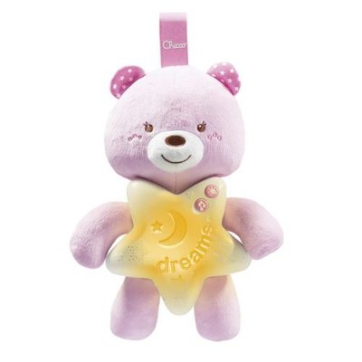 CHICCO First Dreams Veilleuse Petit Ourson Rose